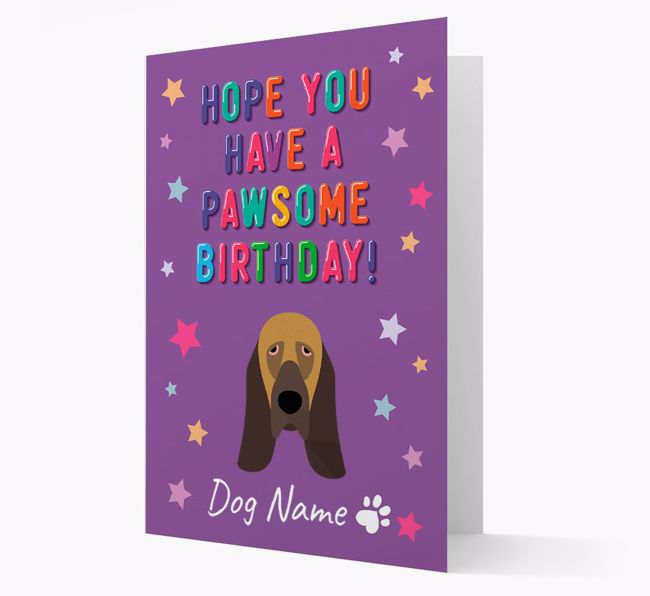 Personalised Card 'Hope You Have A Pawesome Birthday' with {breedCommonName} Icon